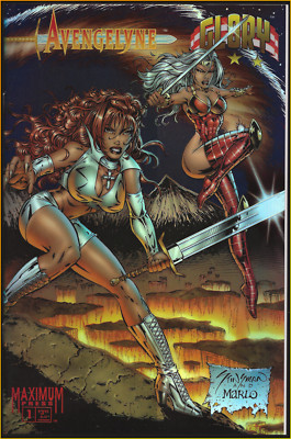 AVENGELYNE GLORY #1 (1995) CHROMIUM WRAP ONE-SHOT ROB LIEFELD MAXIMUM PRESS NM
