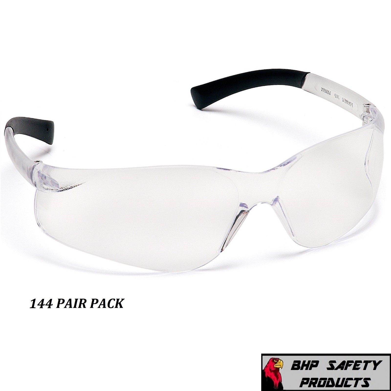(144 PAIR) PYRAMEX ZTEK SAFETY GLASSES CLEAR LENS WORK SPORT EYEWEAR S2510S