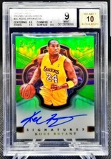 2017 Kobe Bryant Select Signatures Green On Card Auto /35 Graded BGS Mint 9 A/10