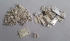 HINGES Silver Craft Wooden Box Door Home 25x19mm Cabinet Cupboard + Screws FREE