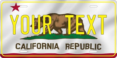 California Flag 4 License Plate Personalized Custom Auto Bike ...