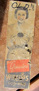 1920s sz 9 OLD THE GENUINE WIRELESS ICE BAG lobl mfg mass. USA FOR PARTS AS IS