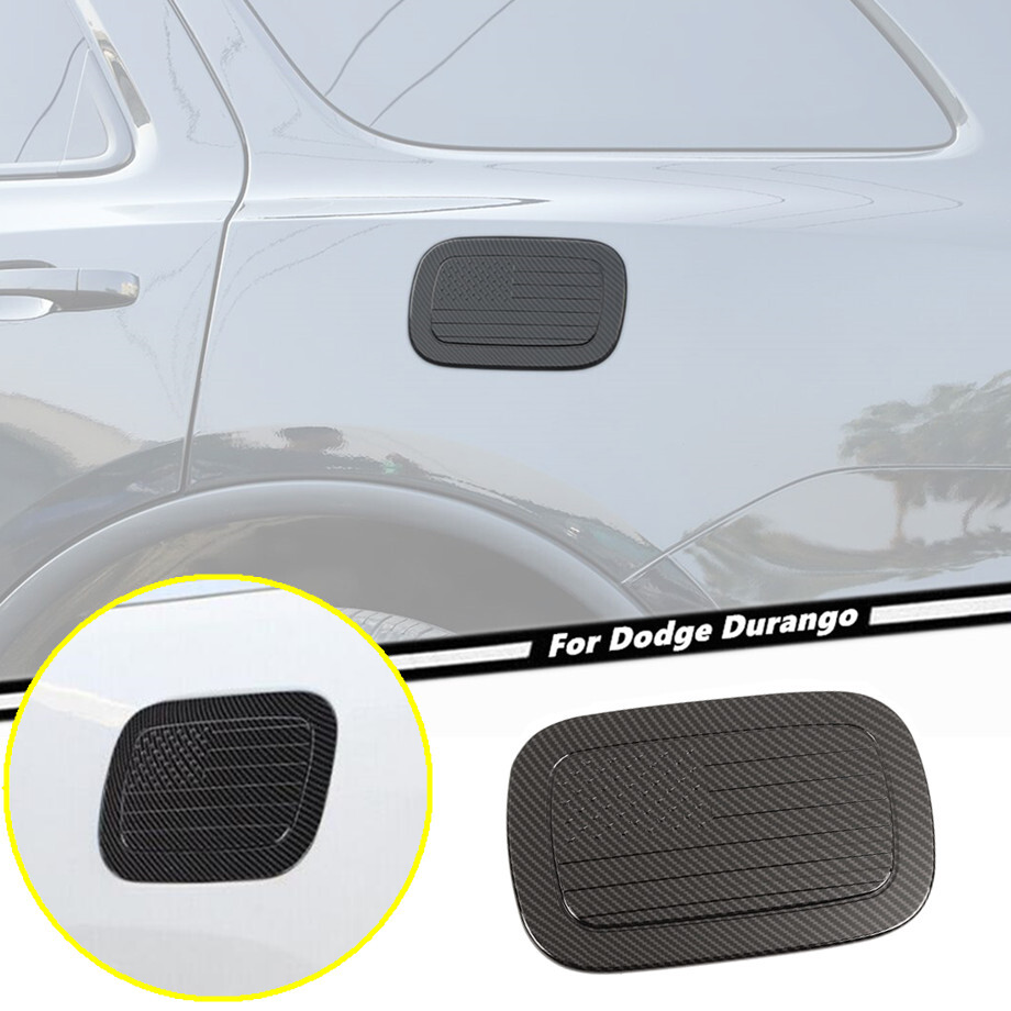 For 2011 - 2024 Dodge Durango Carbon Fiber Car Door Gas Cap Fuel Tank Cover Trim