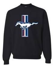 Ford Mustang Retro USA Vintage Logo Classic Bar Cars and Trucks Motor Crewneck