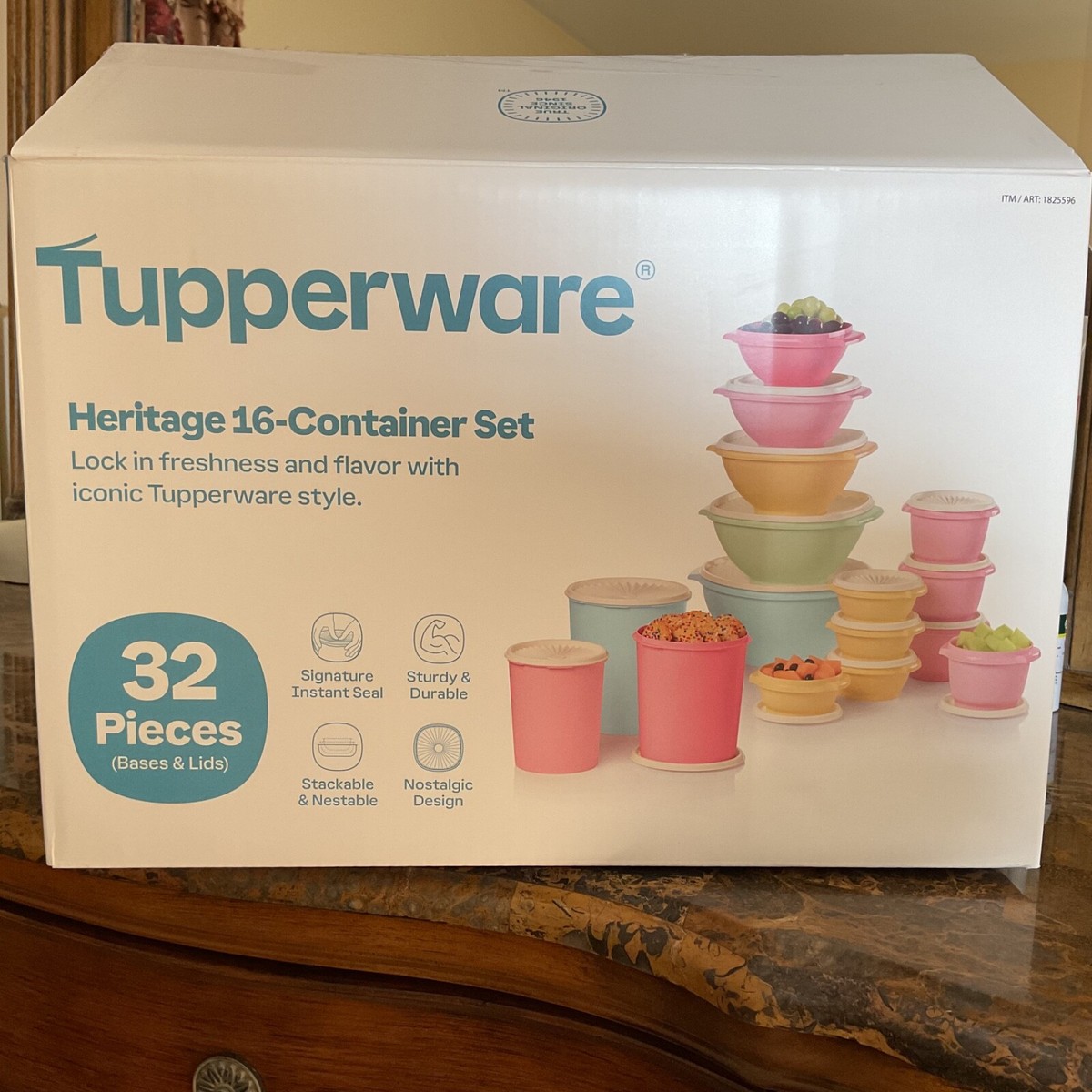 New with box Tupperware Heritage Collection 32 Piece Food Storage