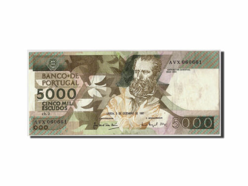 [#311031] Banknote, Portugal, 5000 Escudos, 1987, 1987-12-03, KM:183b, EF - Picture 1 of 2