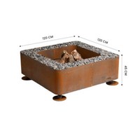 Edelrost Cortenstahl Feuerschale Fogo Metall Feuerstelle Gartenfeuer Feuerkorb