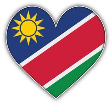 Namibia Heart Flag Car Bumper Sticker Decal