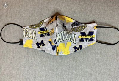 Hand Made Face Mask Size Large Measures (5x9in) Michigan Style 2