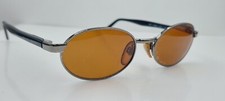 Vintage Anne Klein 4022 K1098 Gunmetal Oval Sunglasses Italy FRAMES ONLY