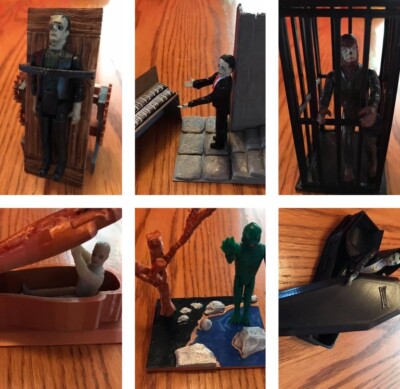 Custom 3D Printed Remco Monsters Playsets For All Six Monsters Full Set