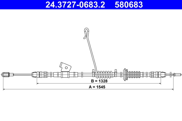 ATE Handbremsseil Links FüR Tourneo Custom V362 Transit V363 2.0D 2.2D 04.12--image