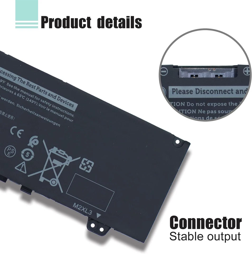 Bateria 38Wh F62G0 para Dell Inspiron 13 7000 2 em 1 Series 7373 7370 7380 7386 - Imagem 3 de 4