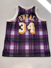 Mitchell & Ness LA LAKERS SHAQUILLE O'Neal PLAID Private School SWINGMAN Jersey