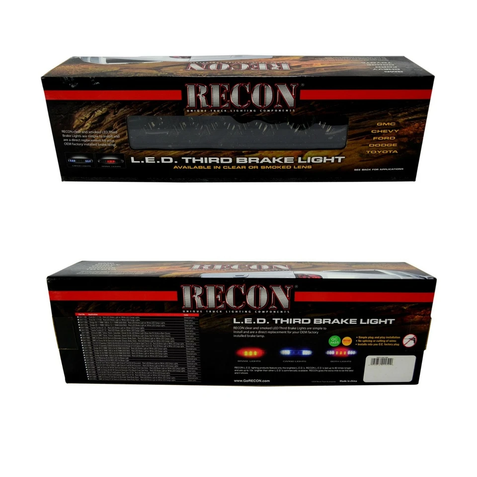 Luz de freio RECON 264115BK LED FUMAÇA 3RD para 199-2006 Silverado Sierra NOVO EM FOLHA - Imagem 3 de 4