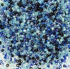 Miyuki Round Seed Beads Size 15/0 Blue Tones Mix 8.2g-Tube 15-MX02 