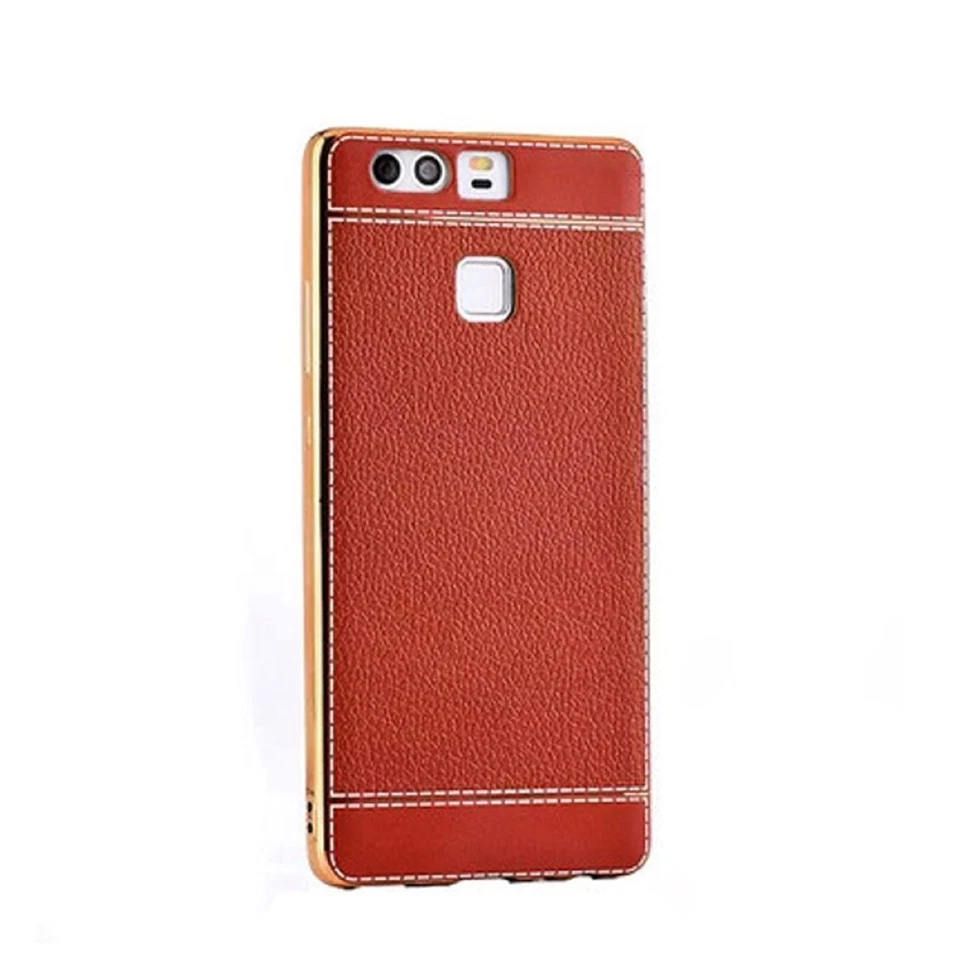 Huawei Mate 9 Cellulare Custodia Protettiva Cromo Back Cover Ultra Slim Braun - Immagine 3 di 4