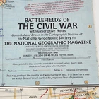 New ListingMap CIVIL WAR BATTLEFIELDS Gettysburg Shiloh Atlanta Nat'l Geo. 1863 Homeschool