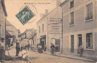 CPA 37 BETZ / RUE DE LOCHES / TABAKBÜRO