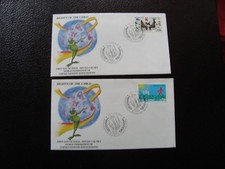 NATIONS-UNIES (genève) - 2 enveloppes 1er jour 14/6/1991 (B17) 
