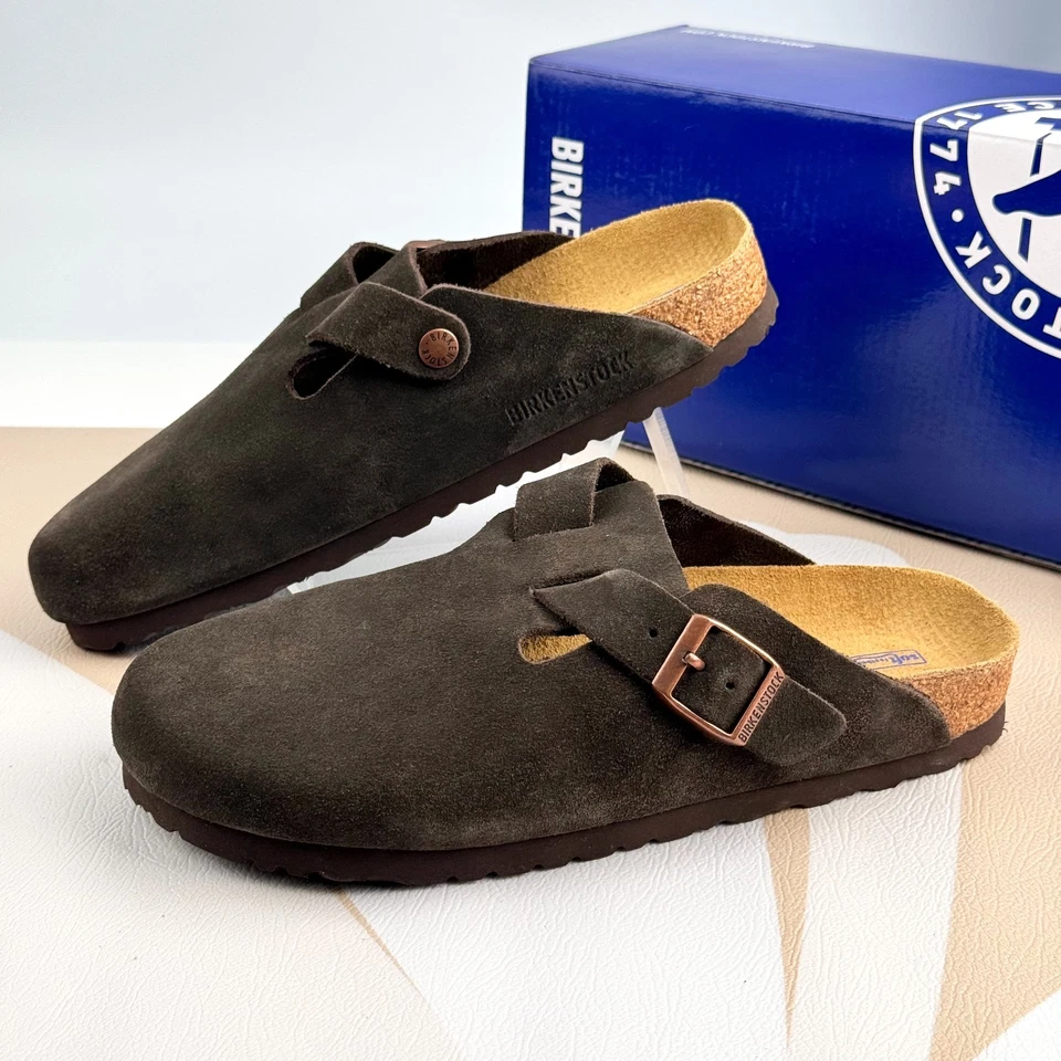 Birkenstock Boston Mocha Suede Soft Footbed Casual Shoes Women's/Men's - Image 3 of 4