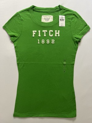 Abercrombie&Fitch - 【Abarcrombie & Fitch】＜1892緑Tシャツ＞ Abercrombie & Fitch Women's Green Applique Graphic T-Shirt A&F