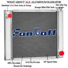 2 Rows Universal Aluminum Radiator For Chevy Gm Sbc Bbc 22x19 High Performance 2 Rows Universal Aluminum Radiator For Chevy Gm Sbc Bbc 22x19 High Performance