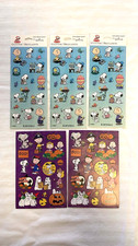 Hallmark Stickeroni Peanuts Glitter Easter and Halloween Stickers Lot Unused