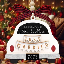 First Christmas Married Ornament 2025, Our As Mr and Mrs,...