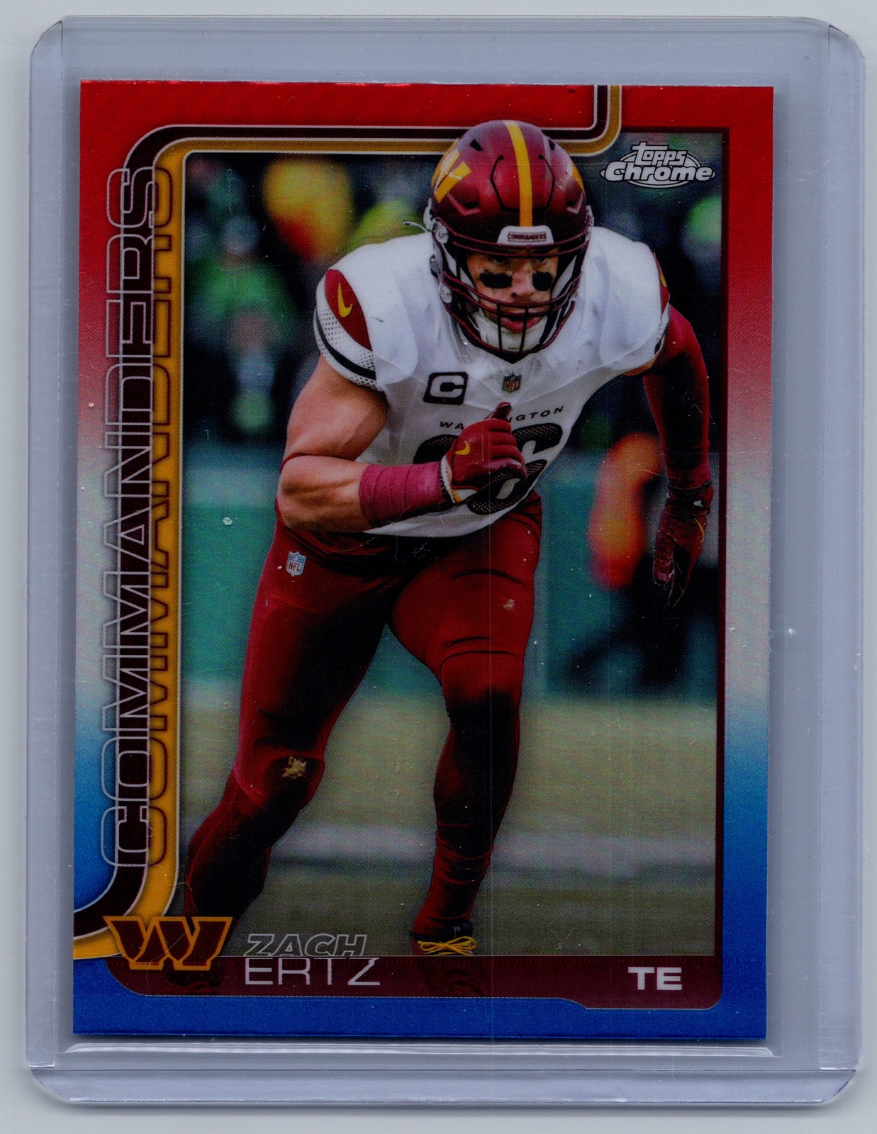2025 Topps Chrome #297 Zach Ertz Red White and Blue Refractor