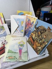 Lot Of 28 Vintage Birthday Greeting Cards W/ Envelopes Unused Retro