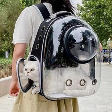 Breathable Transparent Space Capsule Pet Backpack, Portable Travel Carrier for C
