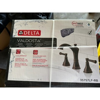 Delta Valdosta 35757LF-RB Two Handle Bathroom Faucet w/ Drain NEW Rubbed Bronze 