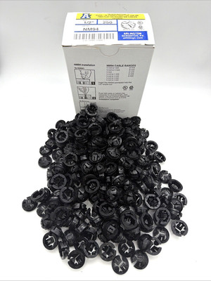   Arlington NM94 1/2 Push-In NM Non-Metallic Black Button Romex Connectors 250