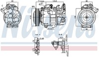 Nissens Kompressor Klimaanlage FüR Renault Megane Iv Grandtour 1.5 Blue Dci