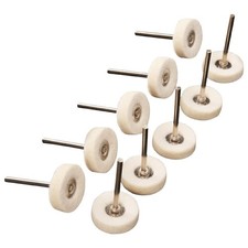 10Pcs 25mm Wool Felt Polishing Buffing Wheel Buffer Pads For Dremel Rotary Tool.