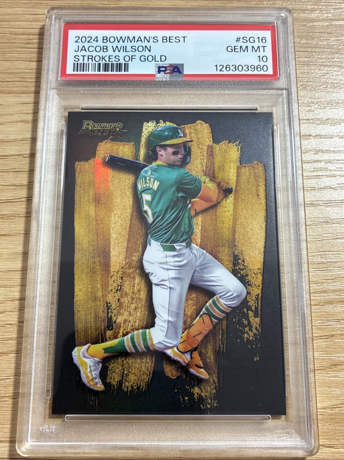 2024 BOWMAN'S BEST STROKES OF GOLD #SG16 JACOB WILSON PSA 10