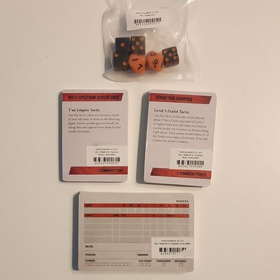 Games Workshop Kill Team 2019 Datasheet, Tactic Cards, and Dice