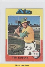 1975 Topps Mini Ted Kubiak #329 READ m5x