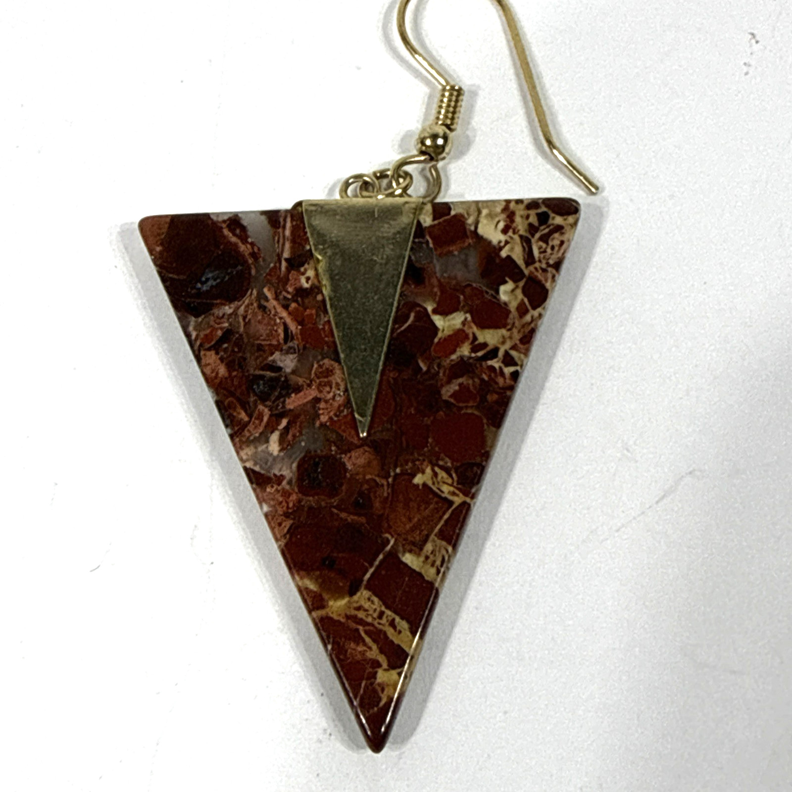 Dangle Earrings Triangular Drop w/ Iolite w/ Suns… - image 4