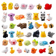 42pcs Mini Resin Animal 42 Styles Figures Bulk Tiny Resin Animals Little Mini
