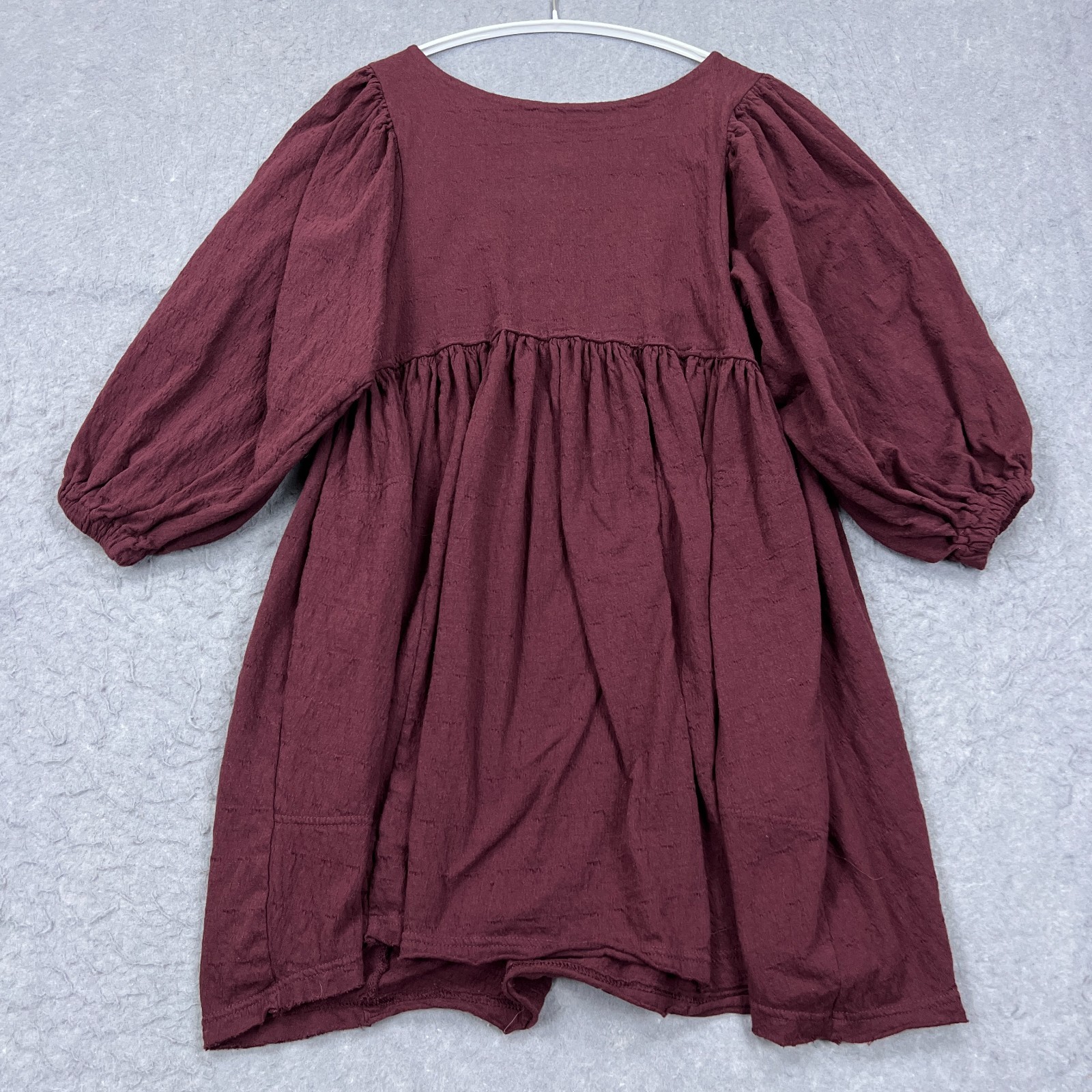 Free People Beach Dress Women's XS Purple Get Obsessed Babydoll Puff Oversized
