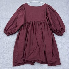 Free People Beach Dress Women's XS Purple Get Obsessed Babydoll Puff Oversized