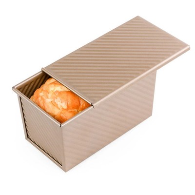 Amagabeli Pullman Loaf Pan with Lid Nonstick Bakeware 9 x4  Carbon Steel Corr...