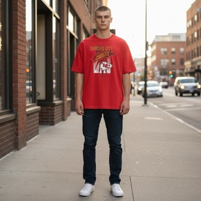 Vintage Kansas City Chiefs NFLP 1994 Grunge T Shirt Faded XXL