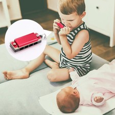 2Pcs 4 Hole Harmonica Double Row 8 Tone Musical Instrument for Beginners Kids Ed