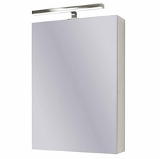 LED Bathroom Mirror Cabinet Single Door Shaver Socket Wall Mounted Storage