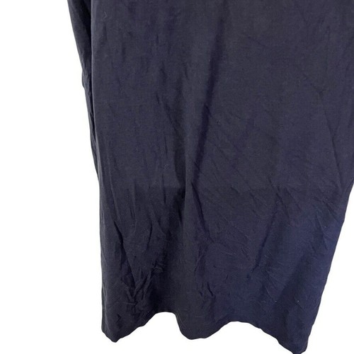 Abito Camicia J Jill Donna Elasticizzato Tencel Modal Maglia Blu Navy Manica Corta Tg L - Foto 12 di 16