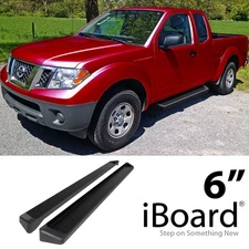 APS Running Board 6in Aluminum Black Fit Nissan Frontier Equator King Cab 05-26