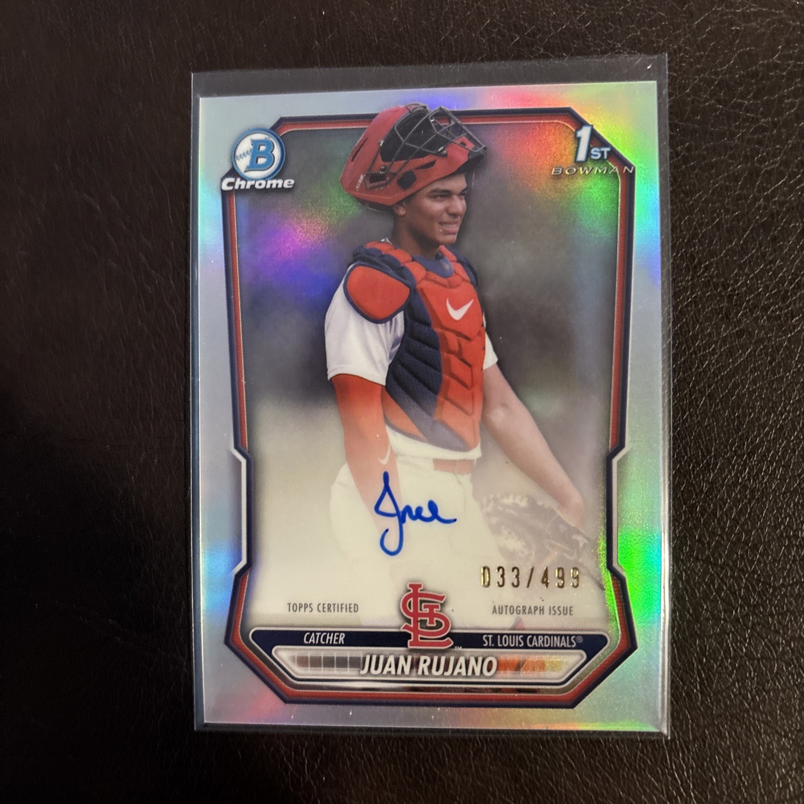 2026 Bowman Chrome - Juan Rujano #CPA-JRU - 1st Bowman Refractor Auto 033/499